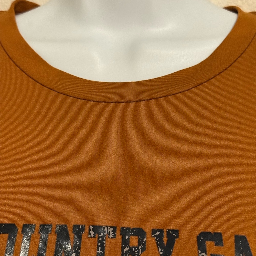 SHEIN Country-Themed Warm Brown T-Shirt COUNTRY WESTERN Sz L - Picture 4 of 12